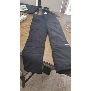 Fera Skiwear Black Insulated Bib Snow Pants Schoeller Swiss Fabric Womens 14R